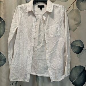 Banana Republic White Textured Shirt